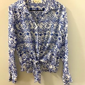 Patterned Bella Dahl blouse!